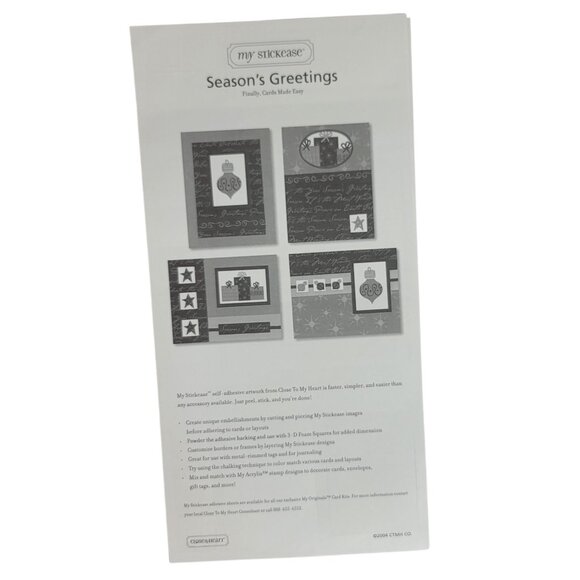 Close to My Heart My Originals Card Kit Season's Greetings X8600 Holiday NEW - Picture 5 of 8